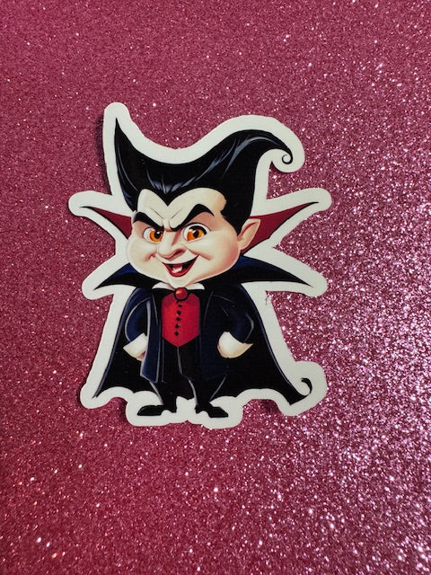 Mr. and Mrs. Dracula and Child Stickers