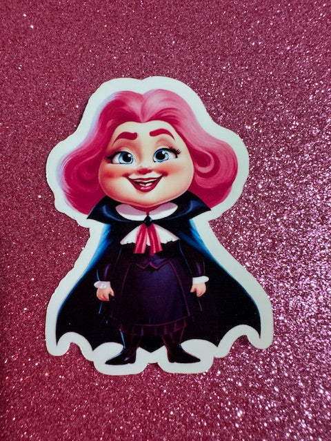 Mr. and Mrs. Dracula and Child Stickers