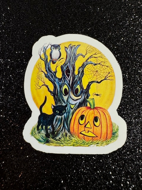 Halloween Stickers Vintage Style