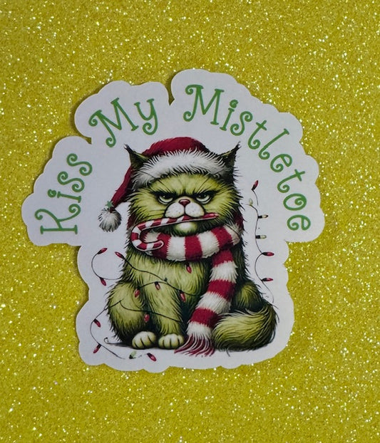 Kiss My Mistletoe Sticker