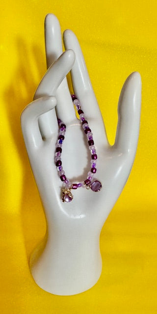 Purple Ladybug Bracelet