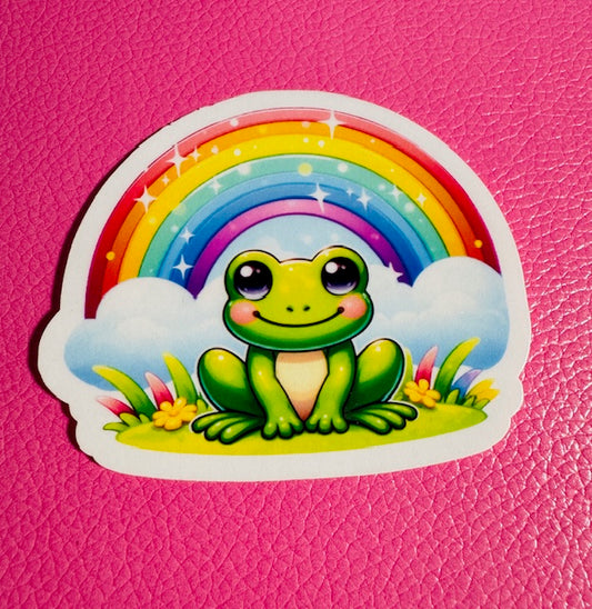 Rainbow Frog Sticker